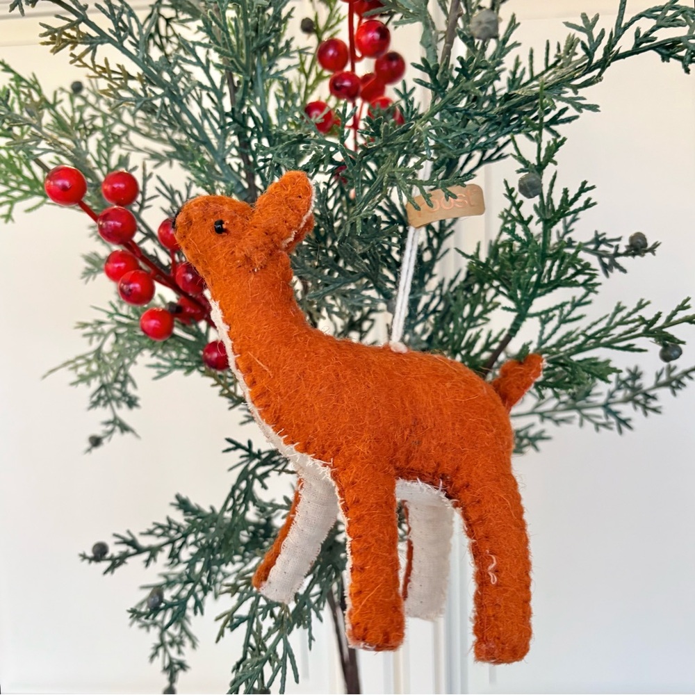 ROOST Felted Wool Ornament - Deer